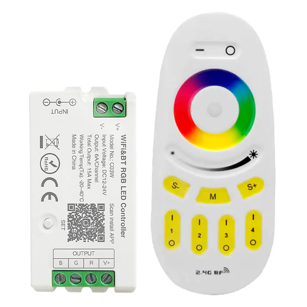 controlador RGB não estanque wifi para 4 zonas.